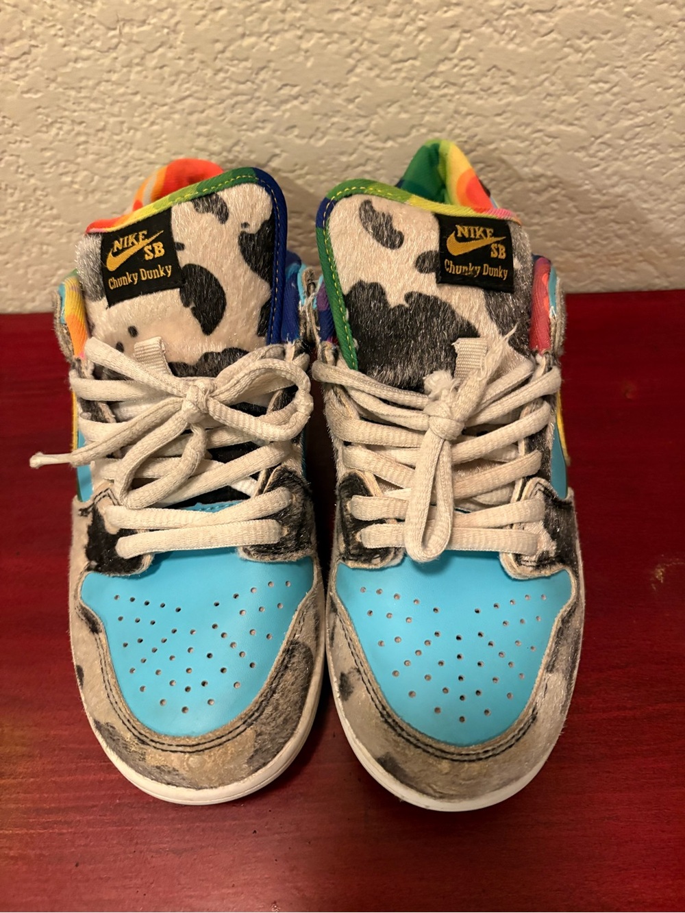 Nike SB Chunky Dunky Multicolor Cow-Print Sneakers - Blue Toe